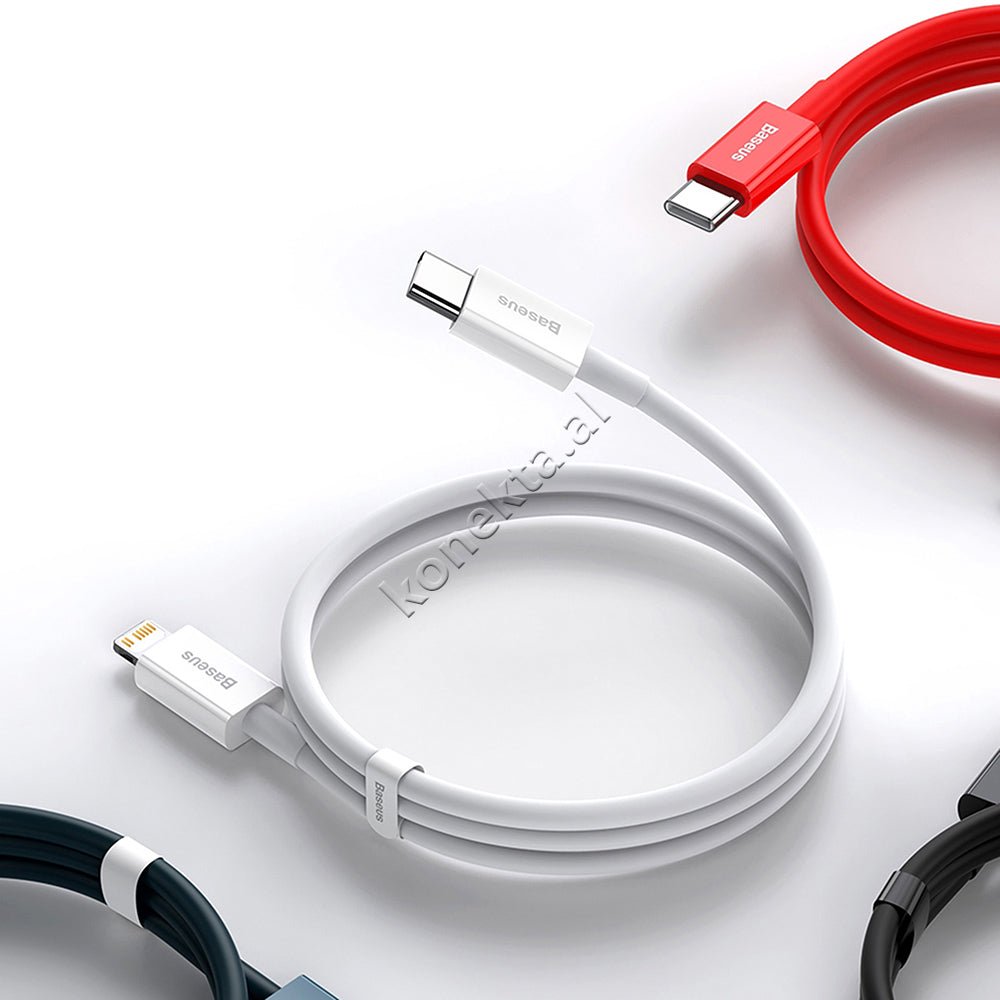 Baseus Superior Series Charging Cable, Type-C to Lightning, 20W, White, 1.5m - Thumbnail 14
