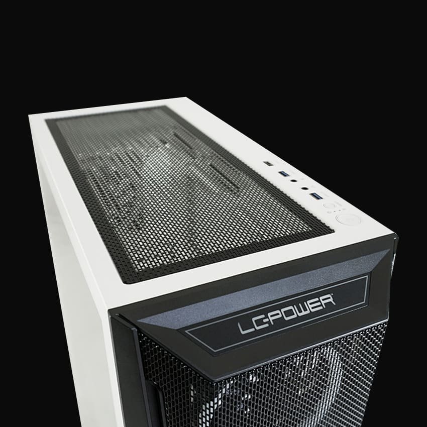 LC-805BW-ON Holo-1_X Midi-ATX Case, Black/White - Thumbnail 10
