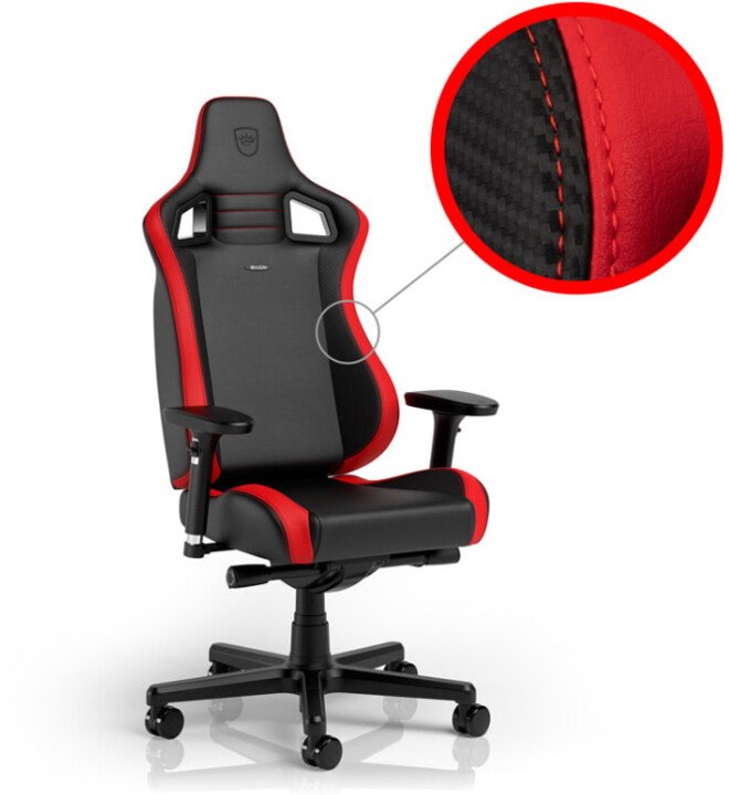 Noblechairs EPIC Compact Chair, Black / Red - Image 1