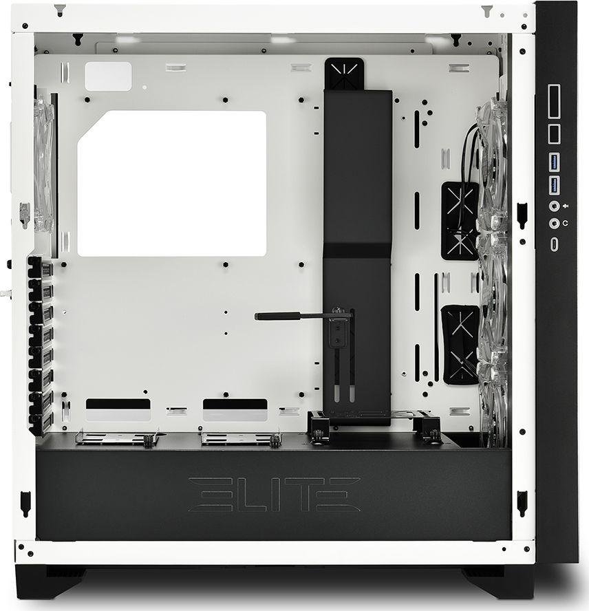 Sharkoon Elite Shark CA300T ARGB Case, White, Full Tower - Thumbnail 5