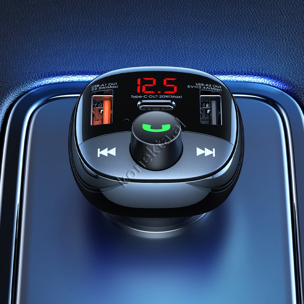 Remax Car Charger with MP3 and Bluetooth, 54.5W, 3 Charging Ports, TF Card - Thumbnail 11