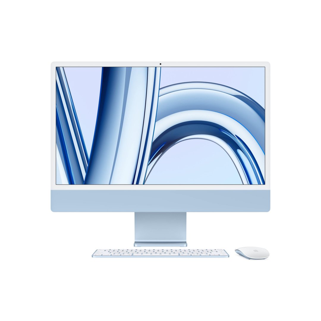 Apple iMac 24 M3 Chip Desktop, Blue, 256GB, 8 Core Cpu, 10 Core Gpu, 8gb - Image 1