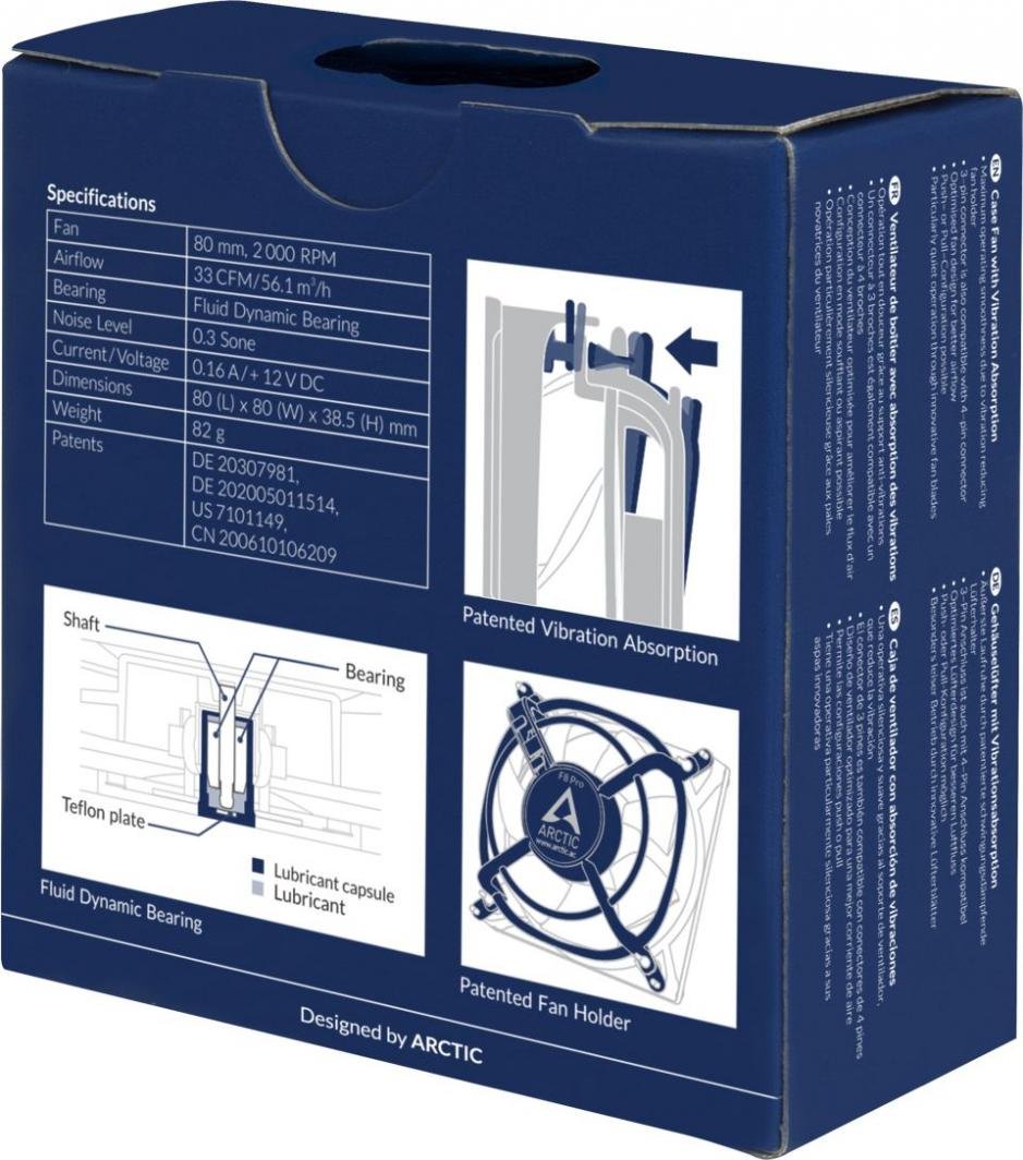 Arctic F8 PRO Cooler, 80 mm - Thumbnail 6