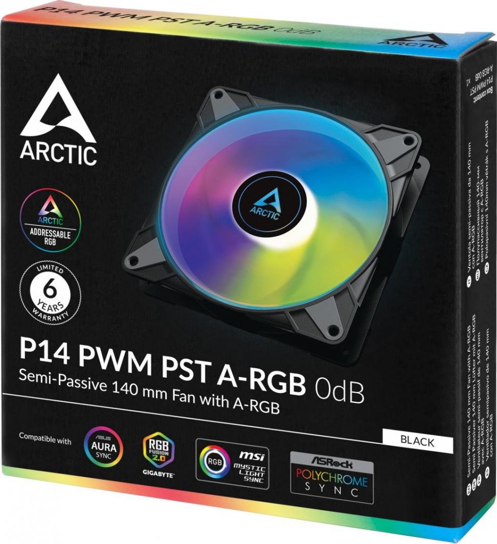 Arctic P14 PWM PST A-RGB 0dB Cooler, 140 mm - Thumbnail 5