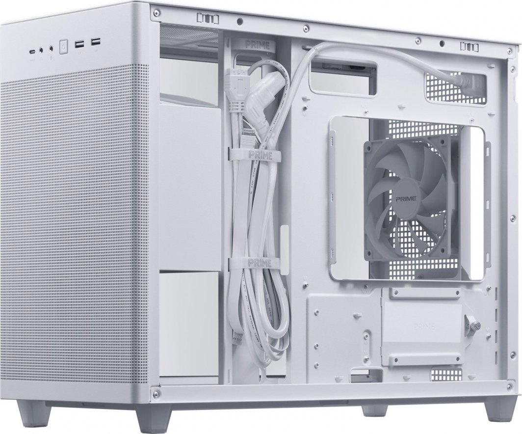 Asus Prime AP201 Case, Tempered Glass, Mini Tower - Thumbnail 10