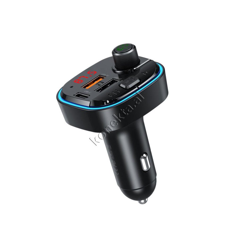 XO Car Charger with LED Lighting, Digital Panel, MP3 and Bluetooth - Thumbnail 4