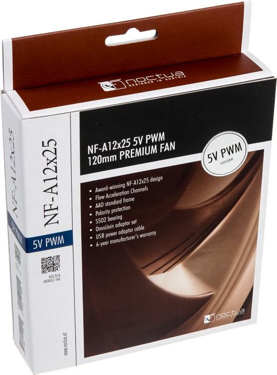 Noctua NF-A12x25 5V PWM Fan, 120 mm - Thumbnail 6