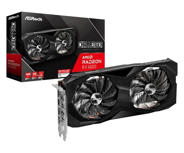 ASRock Challenger AMD Radeon RX 6600 D 8GB GDDR6 Graphics Card - Image 1