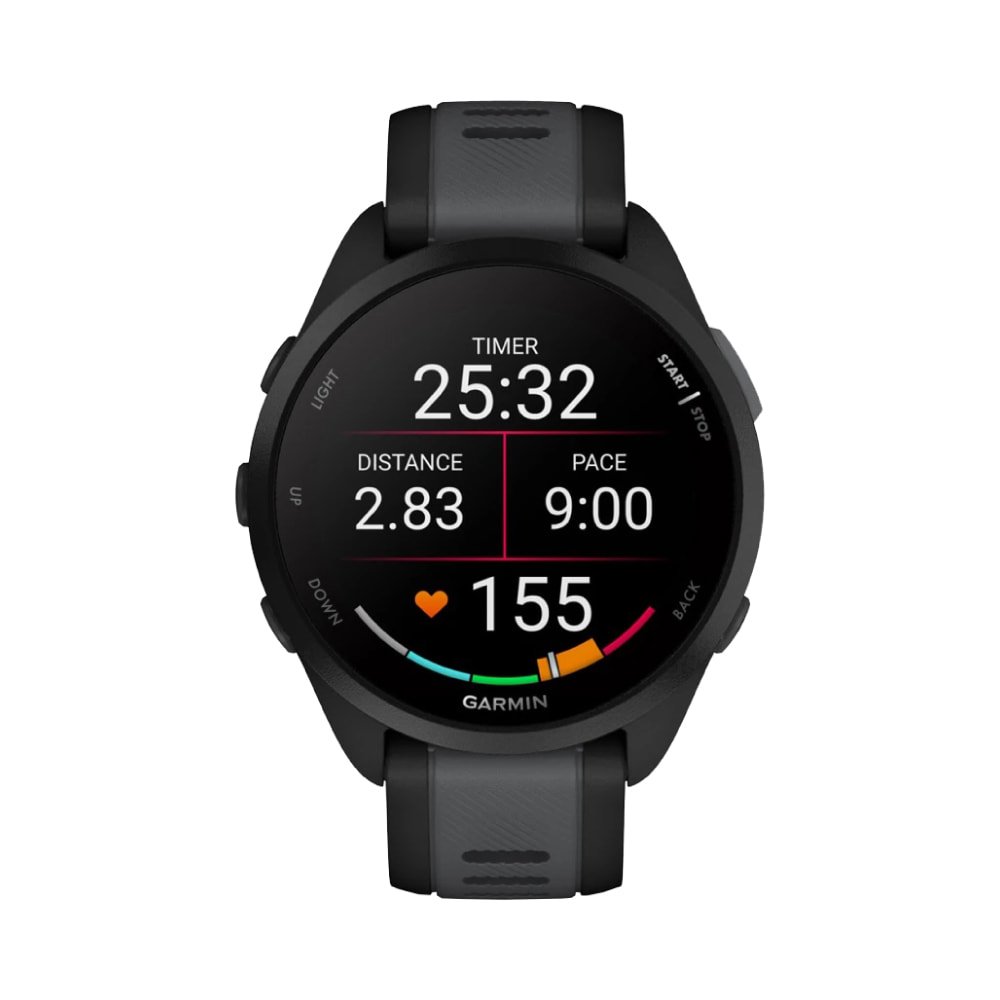Garmin Forerunner 165 Watch, Black/Slate Gray - Image 1