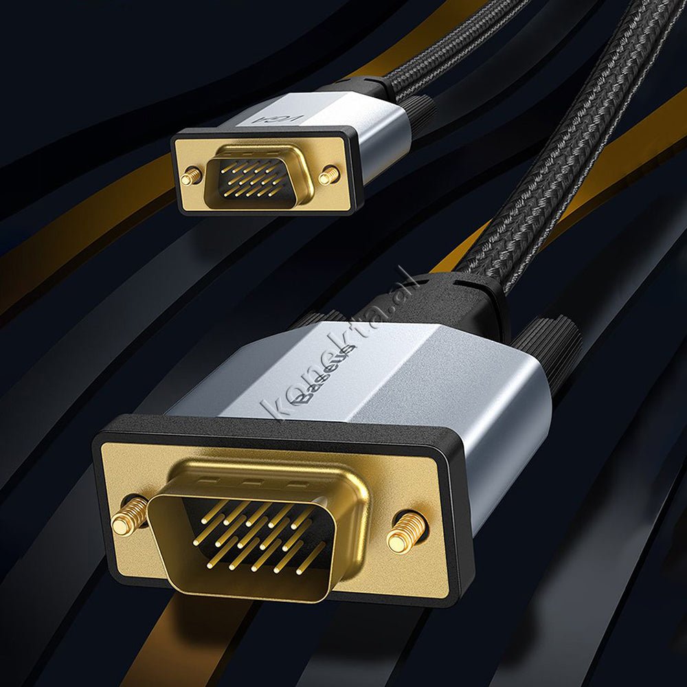 Baseus VGA Cable, 1m / 2m, Gray - Thumbnail 7