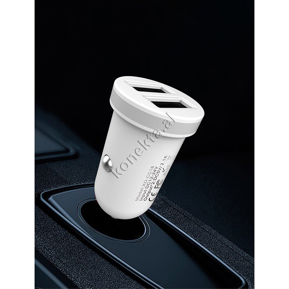 XO Adaptor Karikimi Per Makine, Black and White, 2 Porta USB - Thumbnail 6