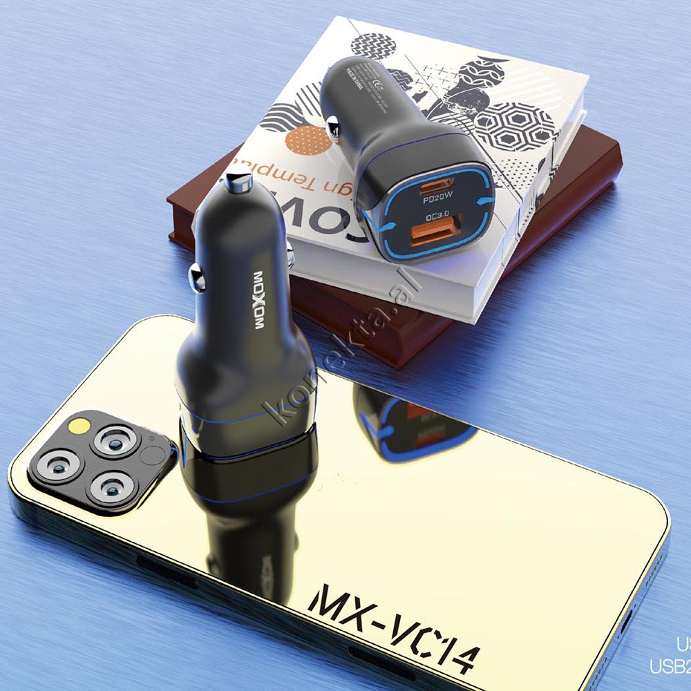 Moxom Adaptor Karikimi 20W Fast Charge 3.0, Black / White - Thumbnail 2