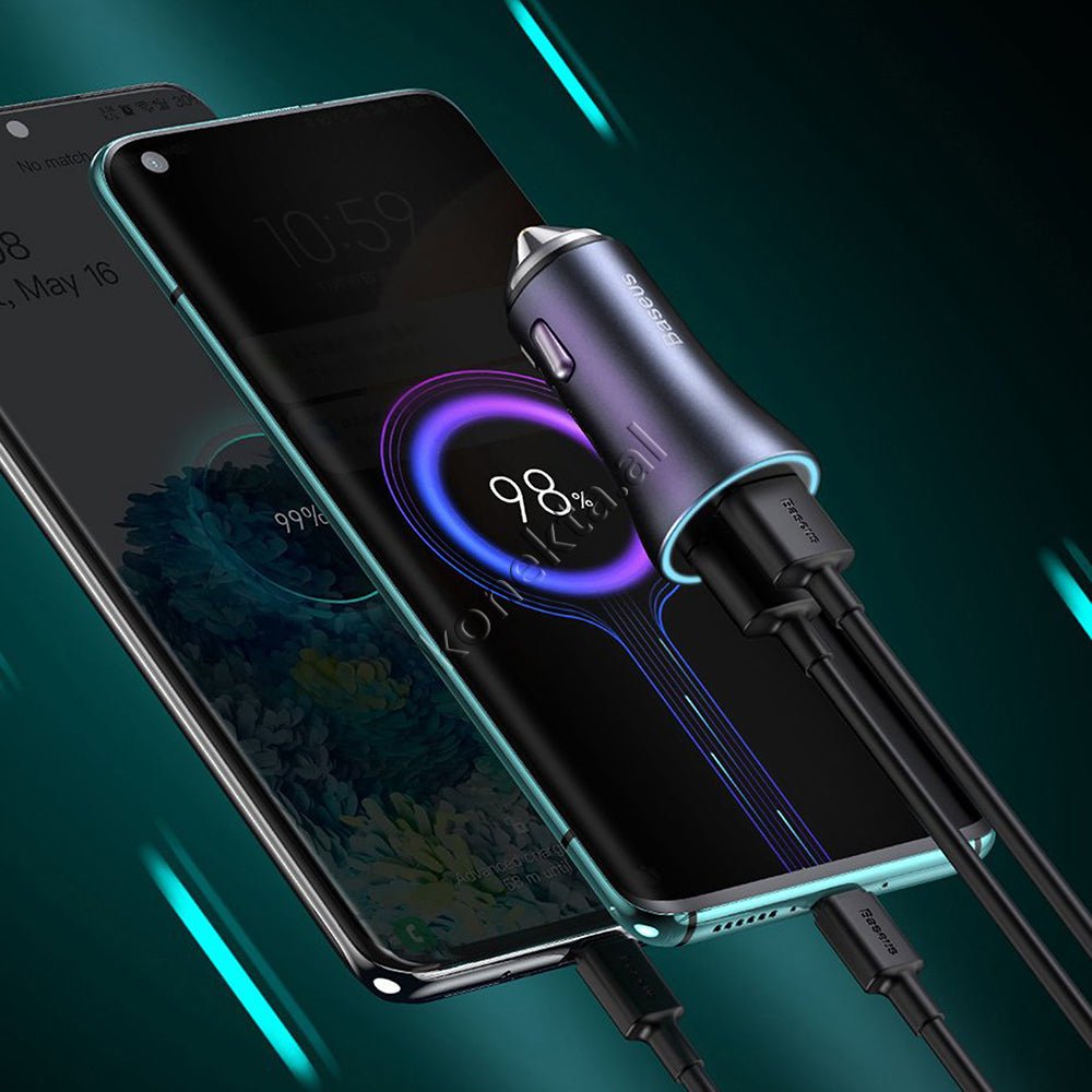 Baseus Car Charger 40W with Type-C to Lightning Cable - Thumbnail 14