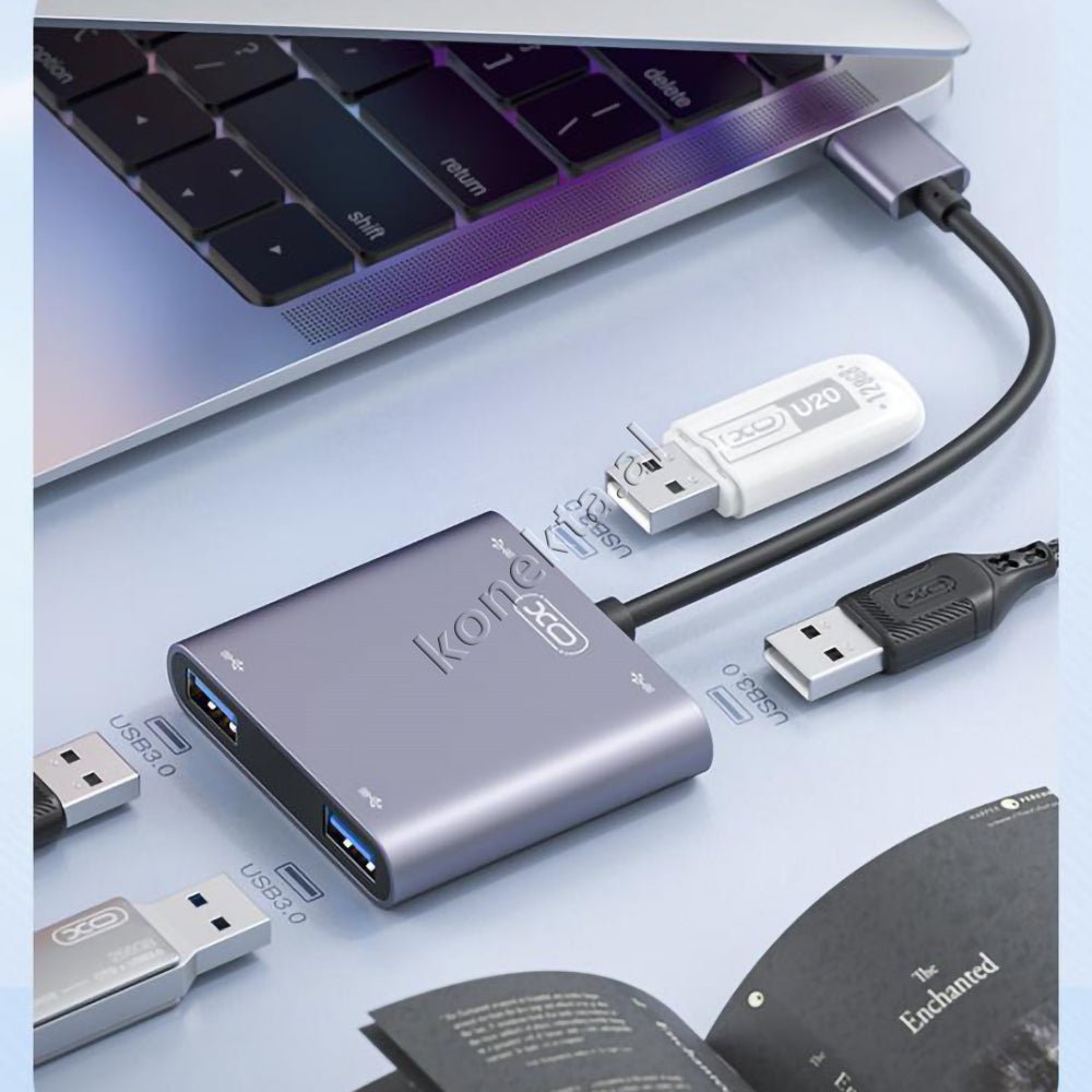 XO USB Hub, 4 Porta USB 3.0, Type-C - Thumbnail 2