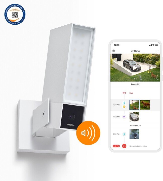 Netatmo Outdoor Camera with Siren, White - Thumbnail 2