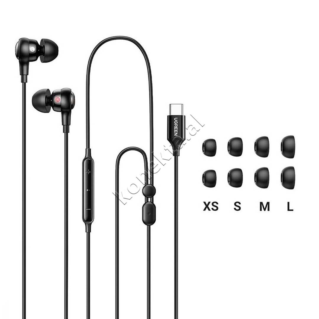 UGreen Audio Cable Headphones, Black, Aux 3.5mm / Type-C, With Integrated Microphone - Thumbnail 9