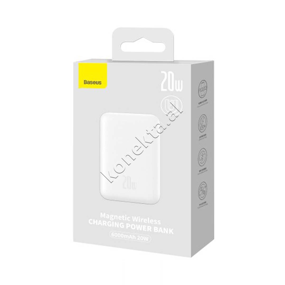 Baseus Wireless Power Bank, 6000mAh, 20W, White - Thumbnail 9