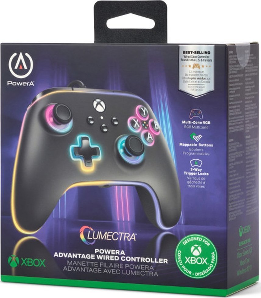 PowerA XS Advantage Lumectra Controller, Wired, Black - Thumbnail 2