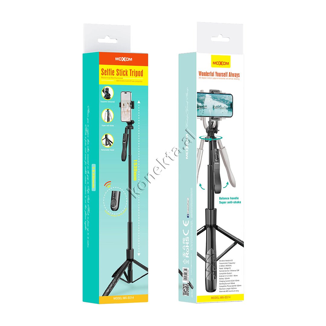 Moxom Trekembesh Tripod with Bluetooth for Selfie (Selfie Stick) - Thumbnail 2