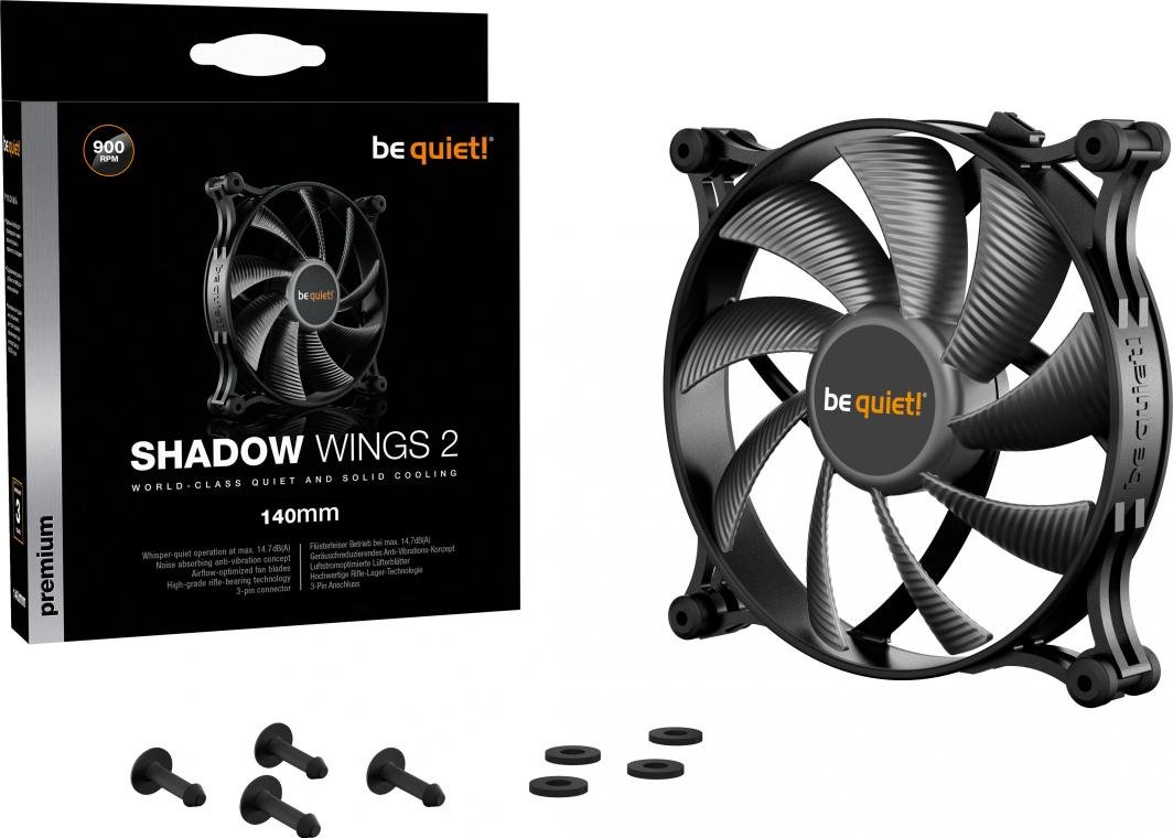 Be quiet! Shadow Wings 2 Cooler, 140 mm, Black - Thumbnail 5
