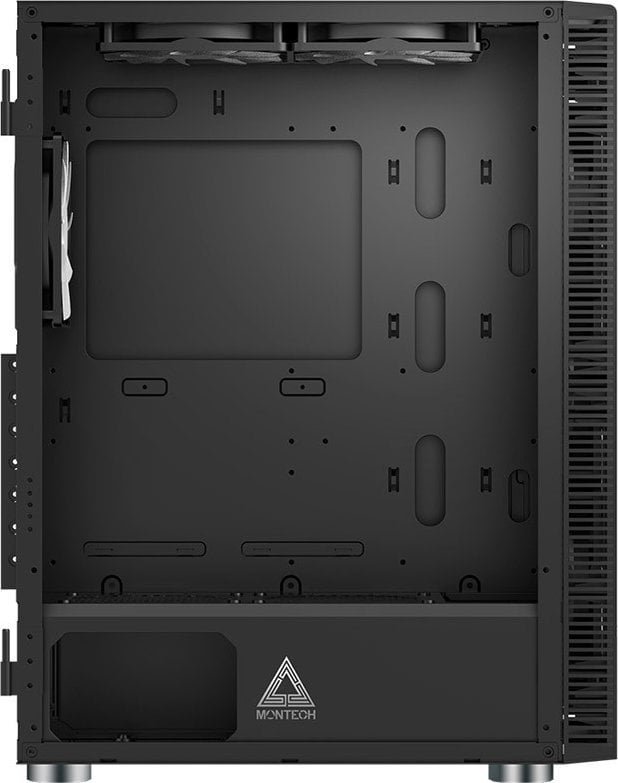 Montech X3 TG RGB Case, Black, Midi Tower - Thumbnail 2