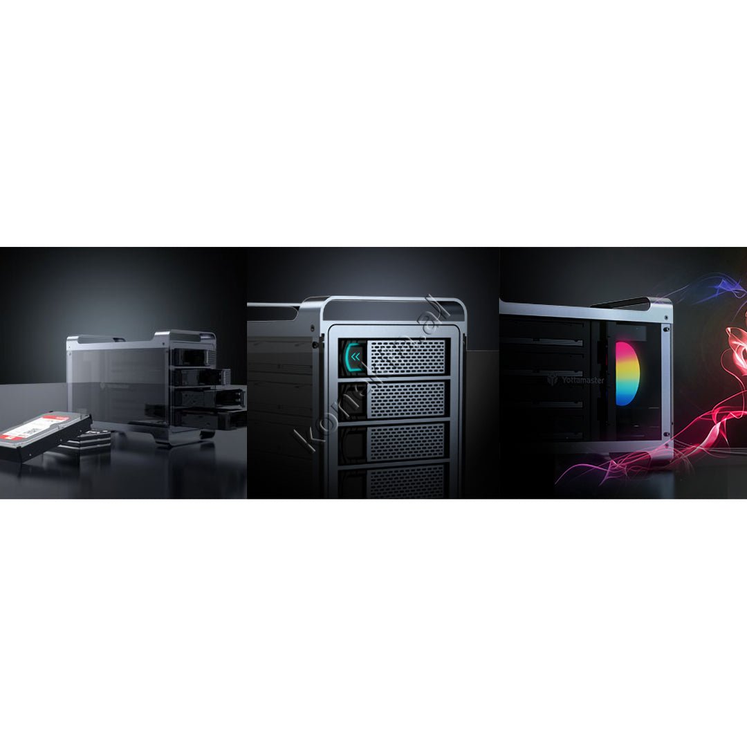 Yottamaster Hard Disk SSD Reader 3.5" / 2.5" 18TB With 5 Bays Up To 90TB Max With RGB Light - Thumbnail 7