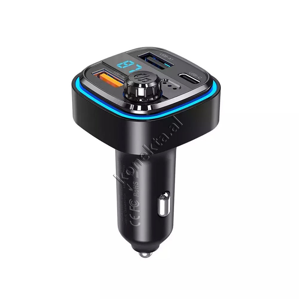 XO Adaptor Karikimi Me Ndricim, Panel Digjital Dhe Mp3 Me Bluetooth Per Makine - Thumbnail 4