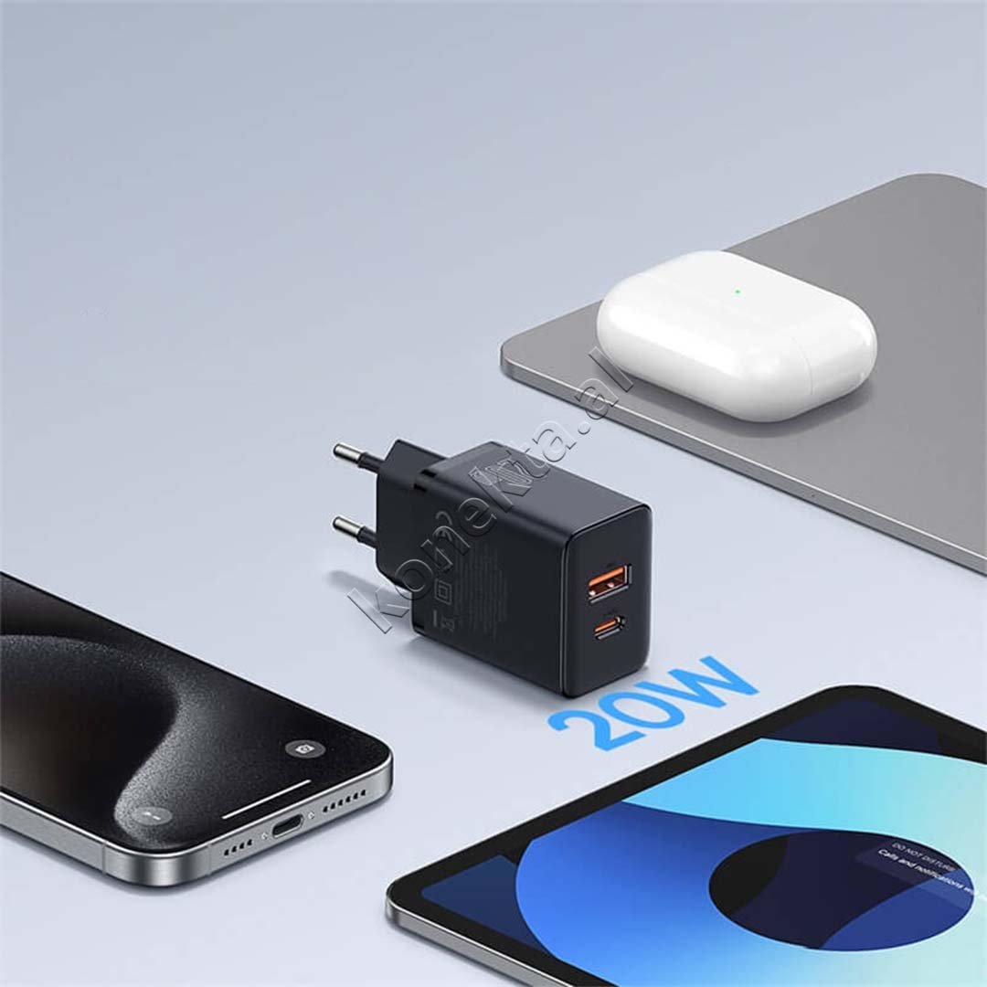 Baseus 20W Charger with 2 USB-C and USB-A Ports - Thumbnail 4