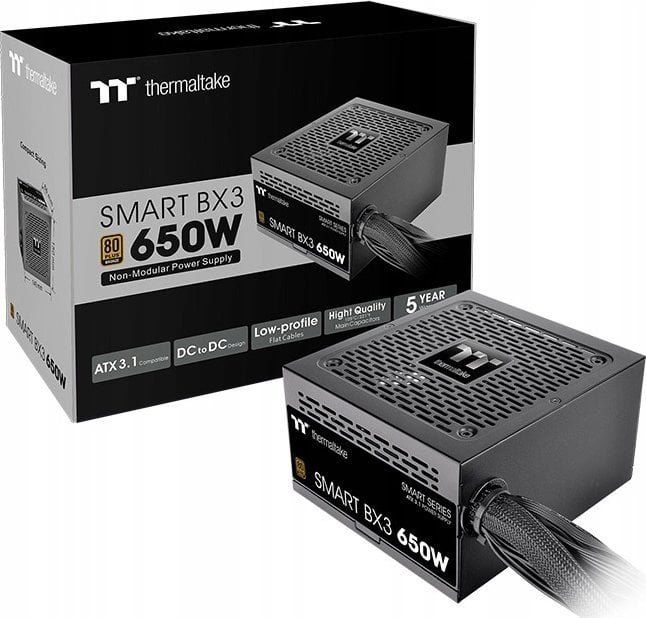 Thermaltake Smart BX3 Power Supply, 650W - Thumbnail 2
