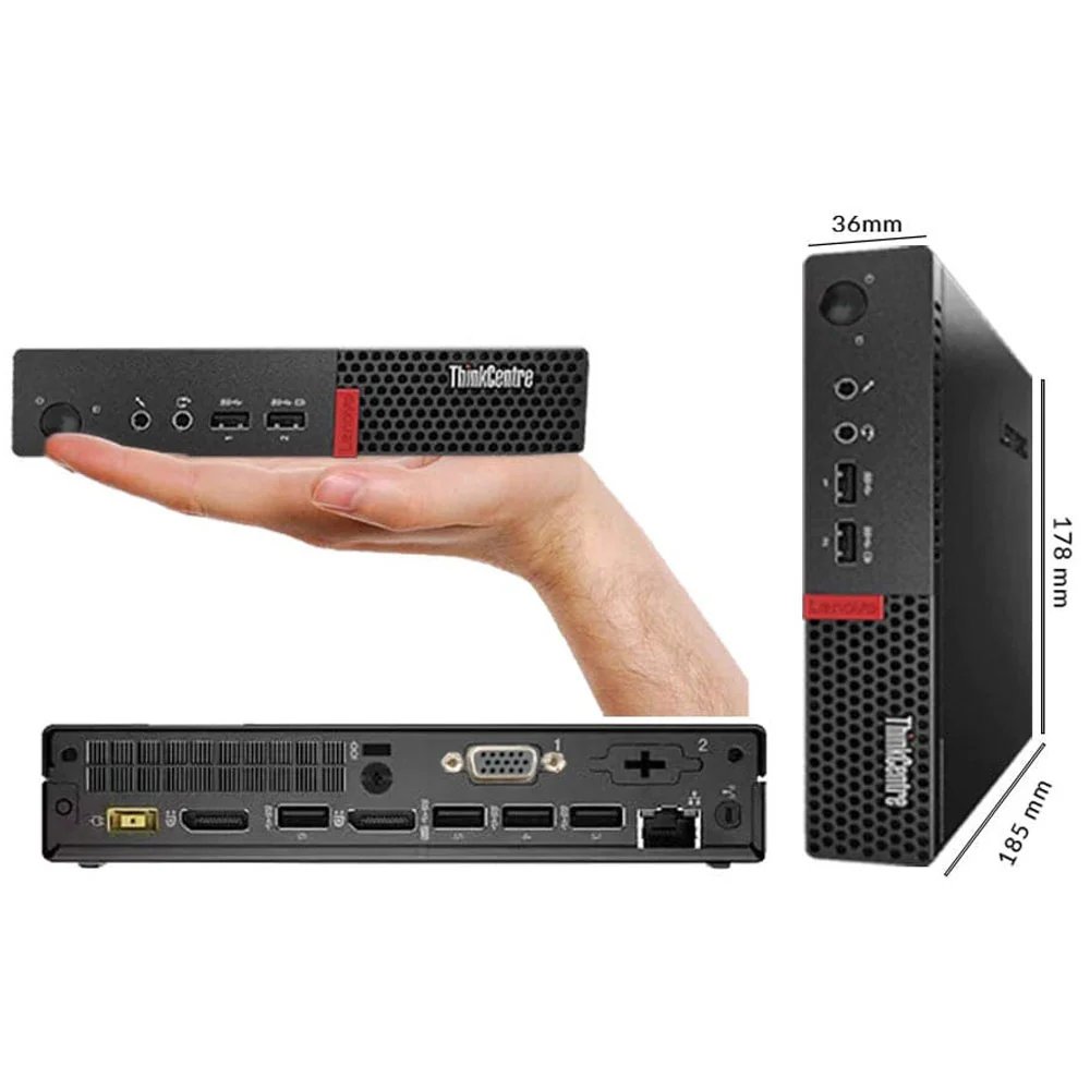 Lenovo Tiny ThinkCentre M910Q Mini PC, Core i7-7700T, 16 GB RAM, 512 GB SSD, Used - Image 1
