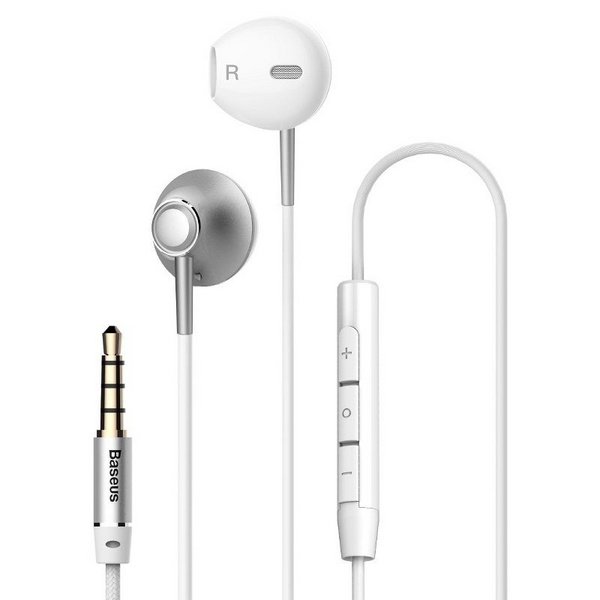 Baseus Encok H06 NGH06-0S Headphones, Silver - Image 1