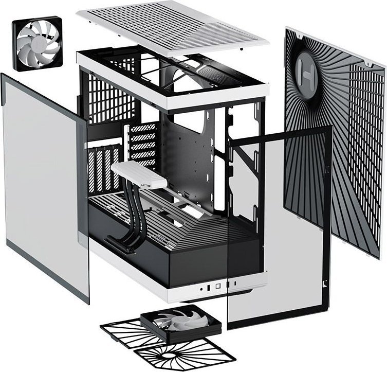 Hyte Y40 Case, Black and White, Midi Tower - Thumbnail 8