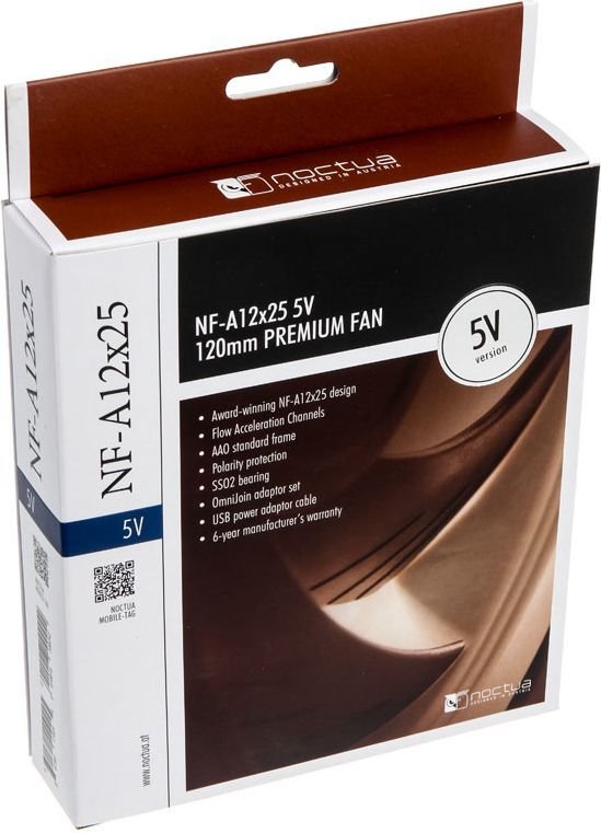 Noctua NF-A12x25 5V Fan, 120 mm - Thumbnail 6
