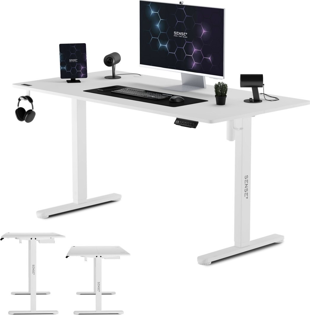 SENSE7 Nojo Table, 140cm x 70cm, White - Thumbnail 3