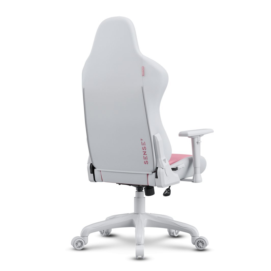 SENSE7 Spellcaster FUKU Chair, Material+Leather, Pink/White - Thumbnail 6