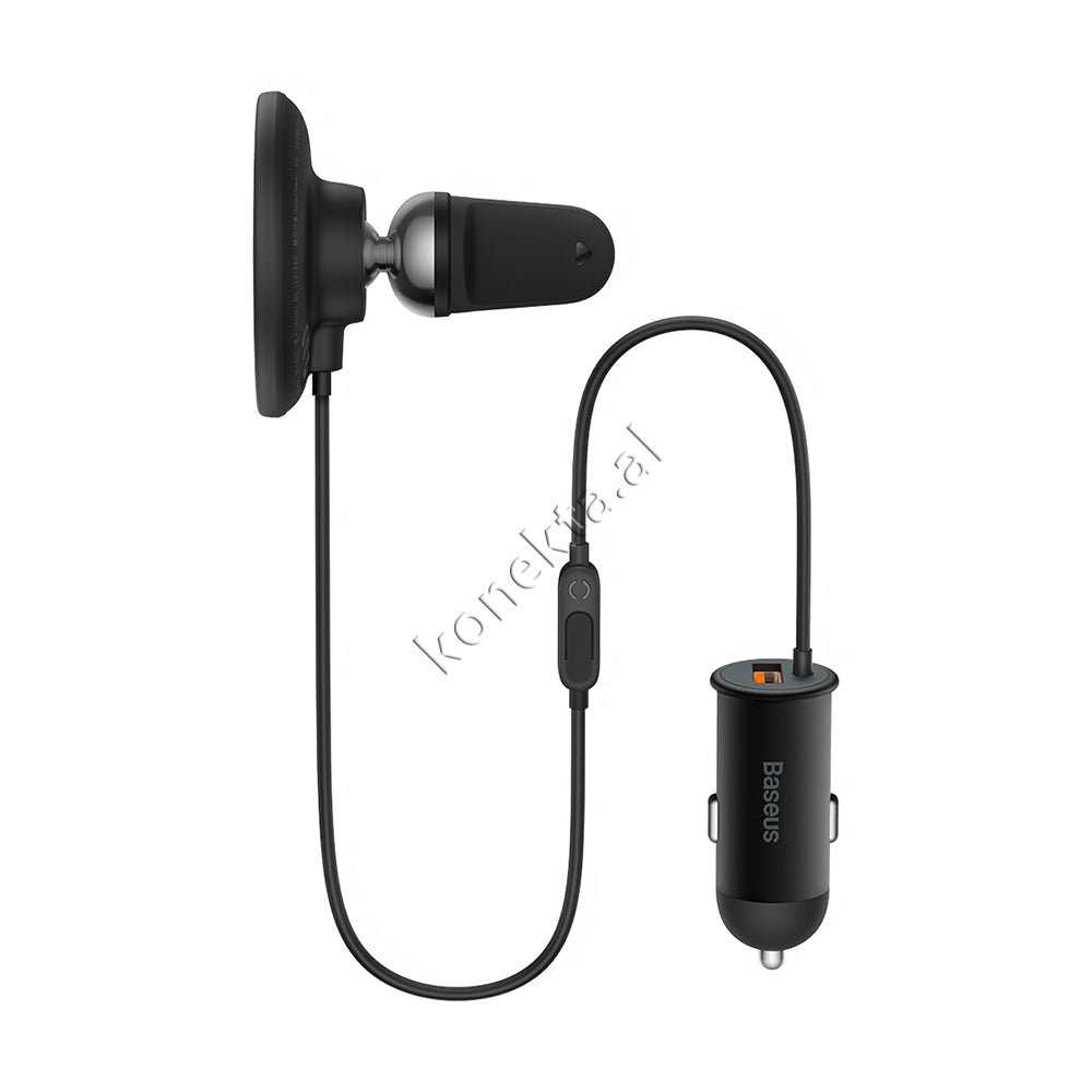 Baseus Mbajtese Celuari Per Makine Me Karikim Wireless Dhe Porte USB - Thumbnail 3