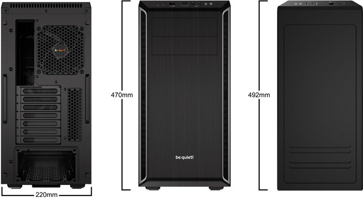 Be quiet! Pure Base 600 Case, Black / Silver - Thumbnail 4