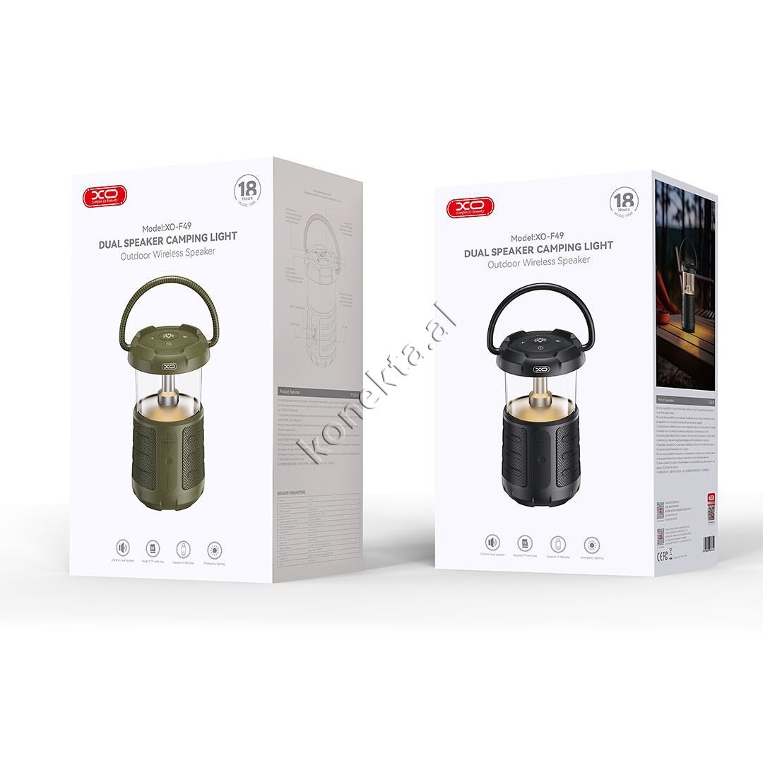 XO Boks Bluetooth Me Drite LED, Black and Green - Thumbnail 2