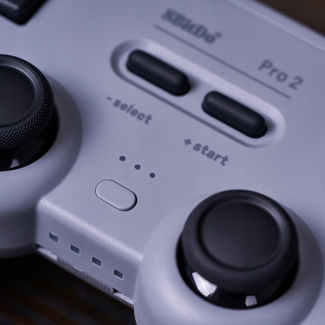 8BitDo Pro 2 Controller, Wireless, Grey - Thumbnail 9