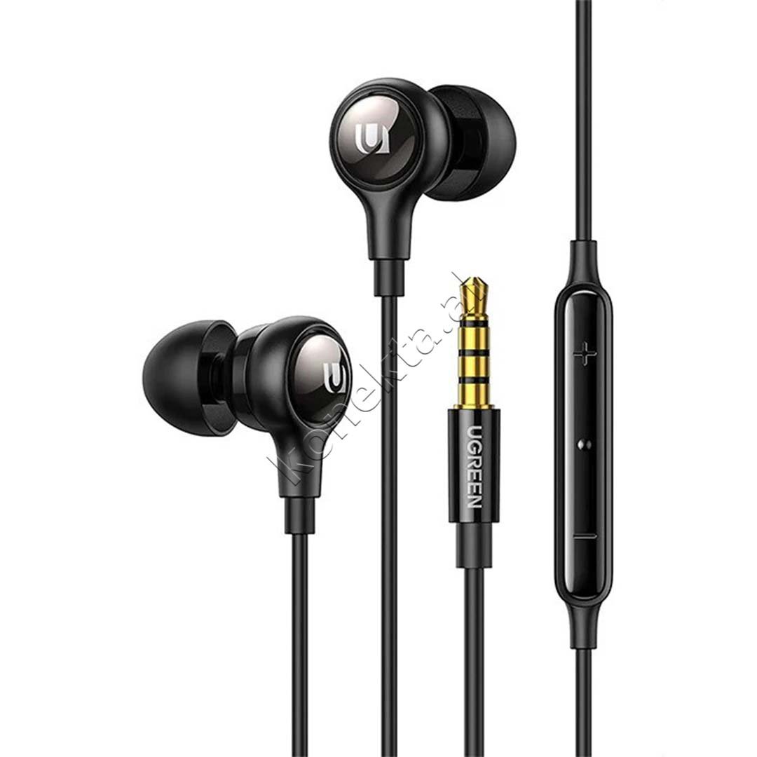 UGreen Audio Cable, Black, 1.2m, Aux 3.5mm / Type-C, With Integrated Microphone - Image 1