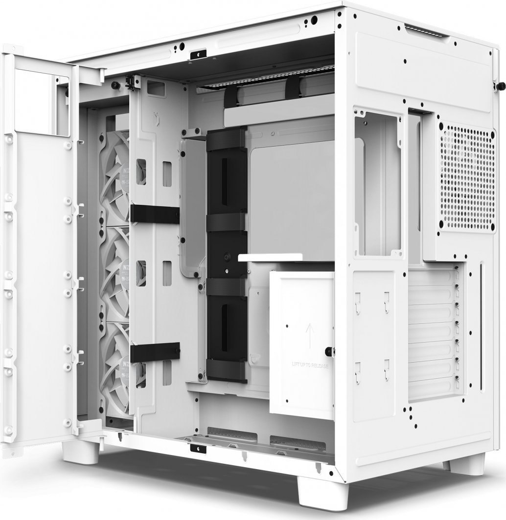 NZXT H9 Flow Case, White - Thumbnail 4