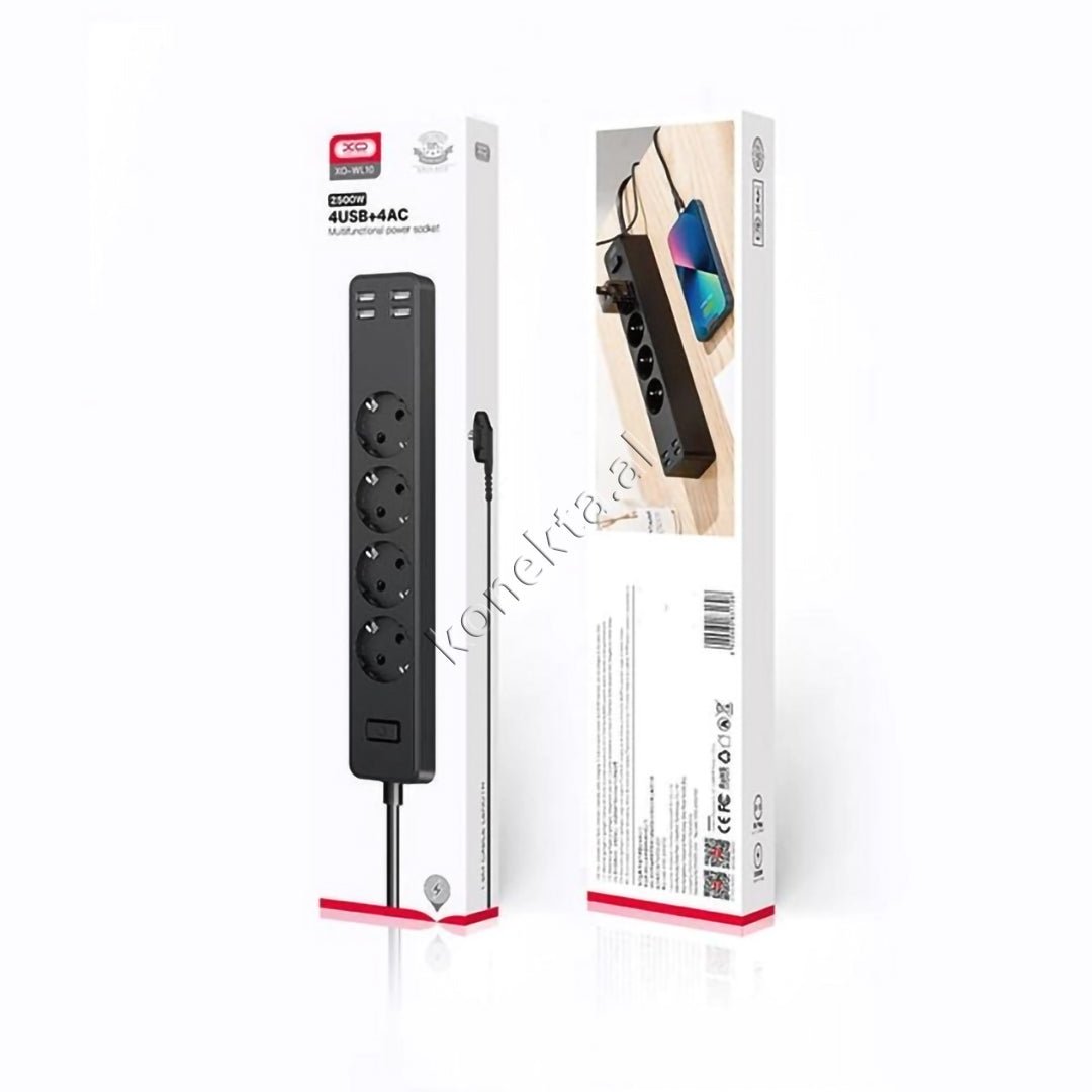 XO Multiprize 4 Vendeshe Power Strip Me 4 Porta USB 2500W - Thumbnail 6