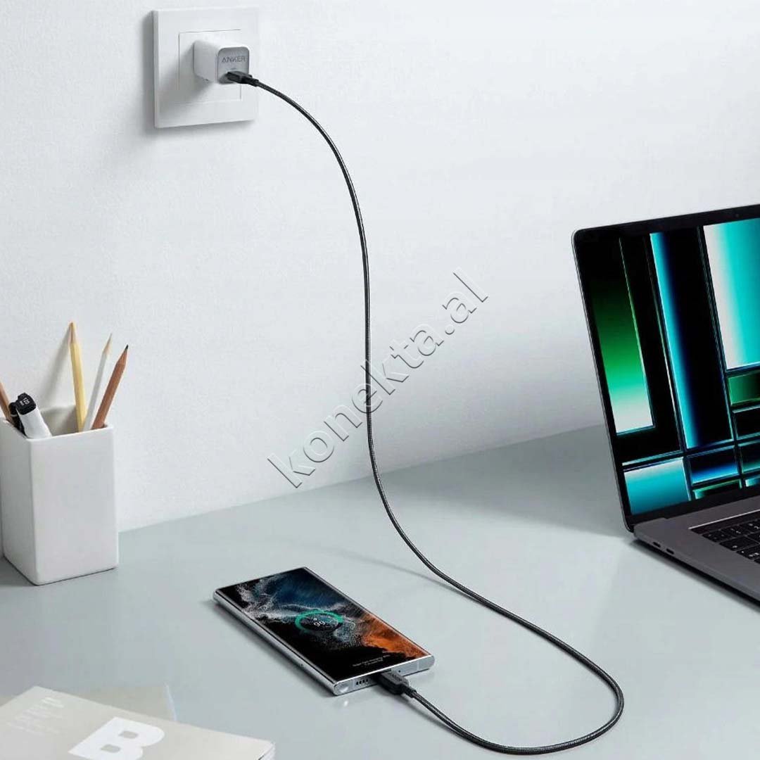 Anker 60W Type-C to Type-C Cable, Black, 1m / 2m - Thumbnail 3