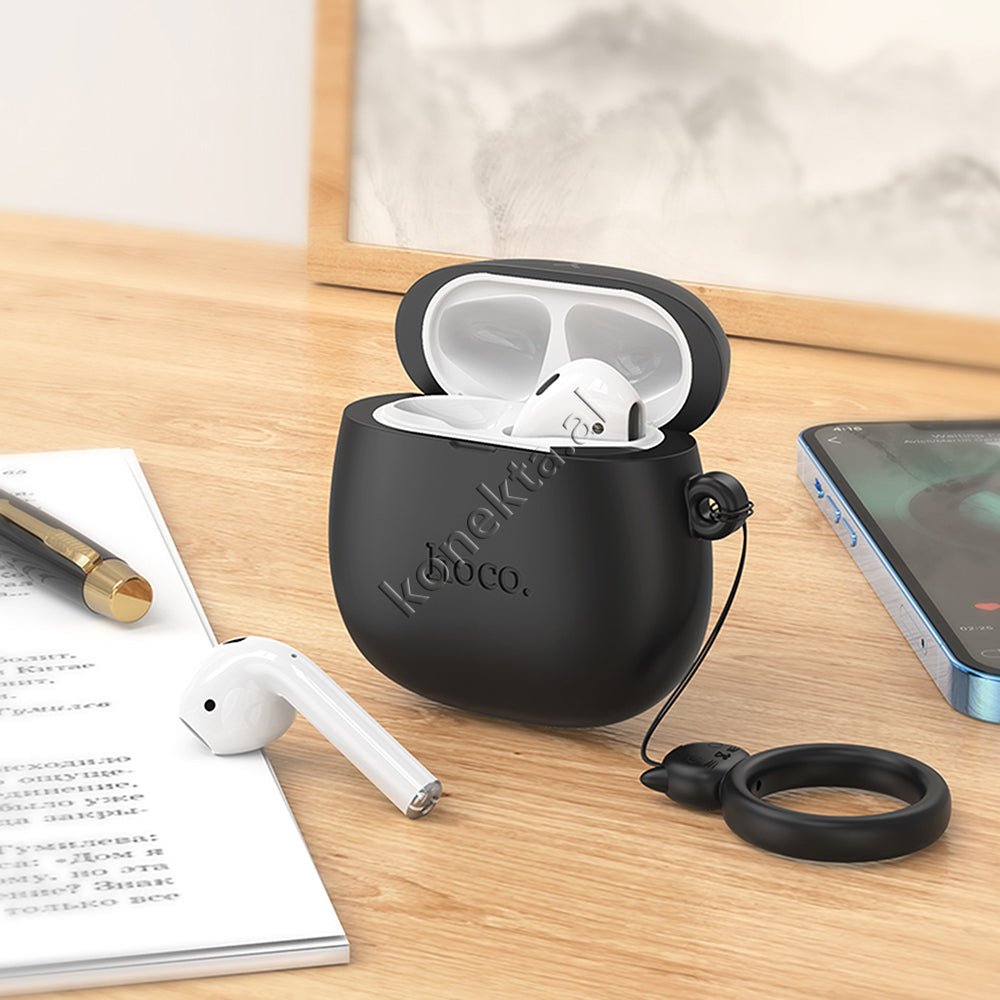 Hoco Bluetooth Earbuds with Silicone Cover - Image 1