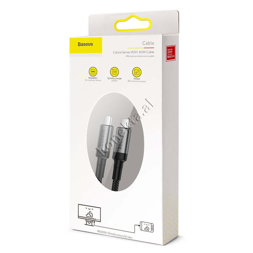 Baseus KLF 1m Type-C Cable, PD3.1 Gen2, 100W - Thumbnail 7