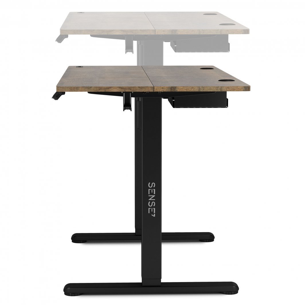SENSE7 Nojo Electric Table, 120cm x 60cm, Black/Wood - Thumbnail 5