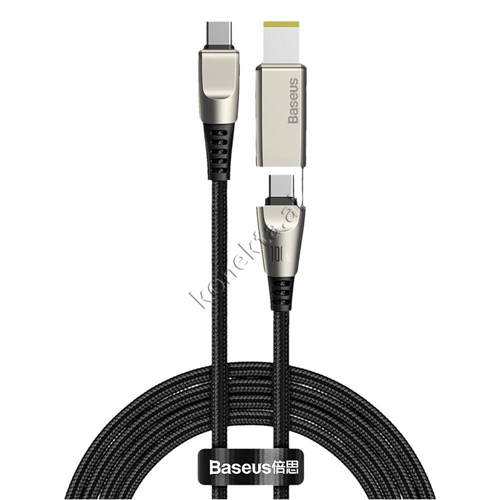 Baseus 2 in 1 Type-C Charging Cable and Adapter for Lenovo Laptop 100W - Image 1
