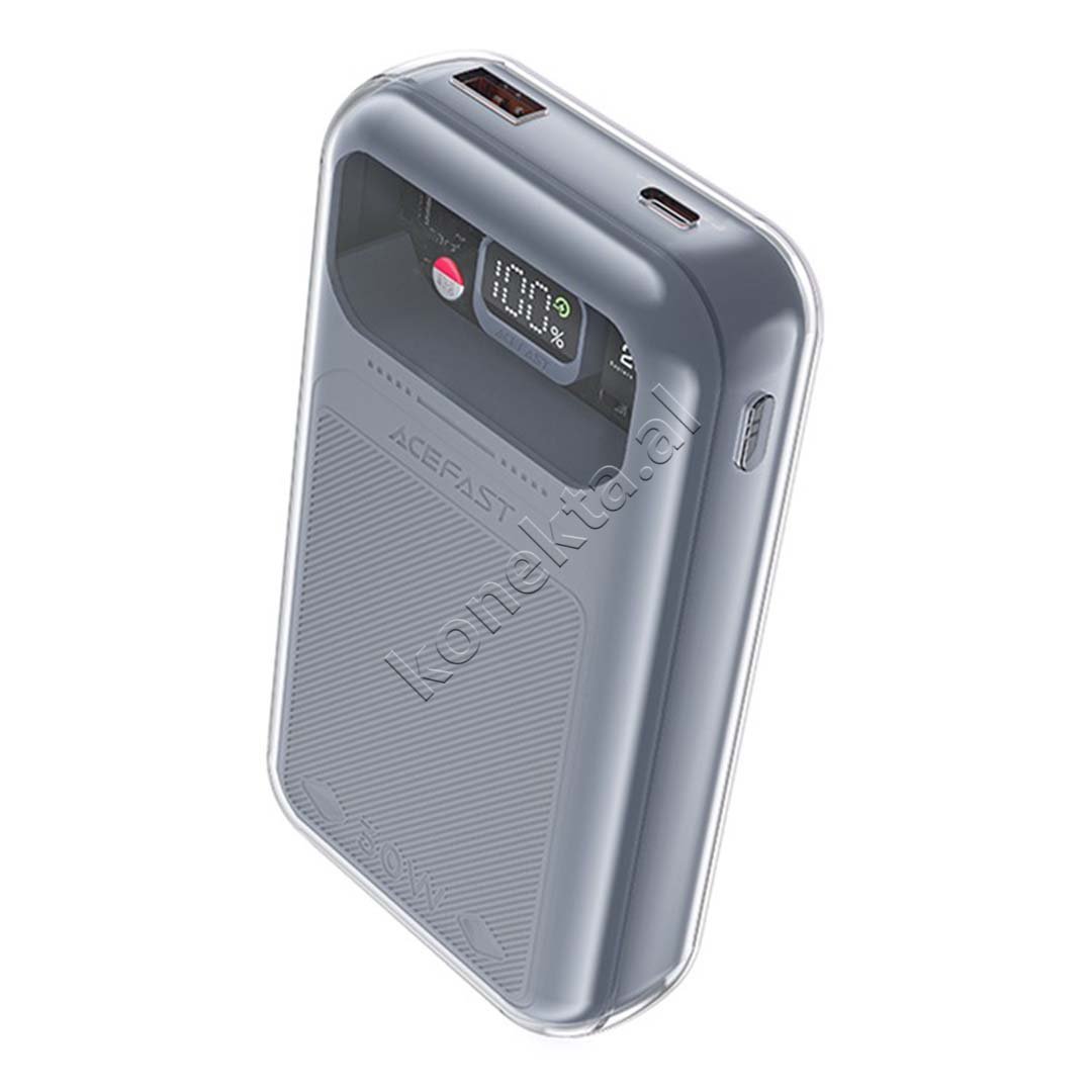 Acefast 20000mAh Power Bank, 30W, Transparent & Pastel - Image 1
