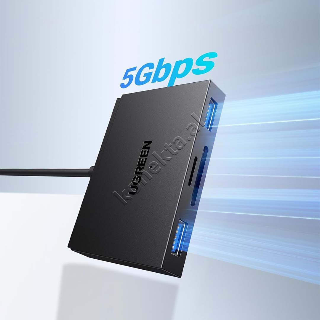 UGreen Adaptor HUB 4 Ne 1 Dhe Lexues Karte SD/TF - Thumbnail 2