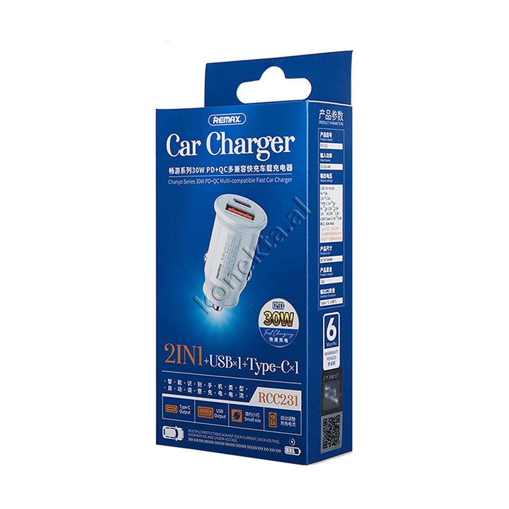 REMAX 30W Fast Charge Adapter, Black / White - Thumbnail 2